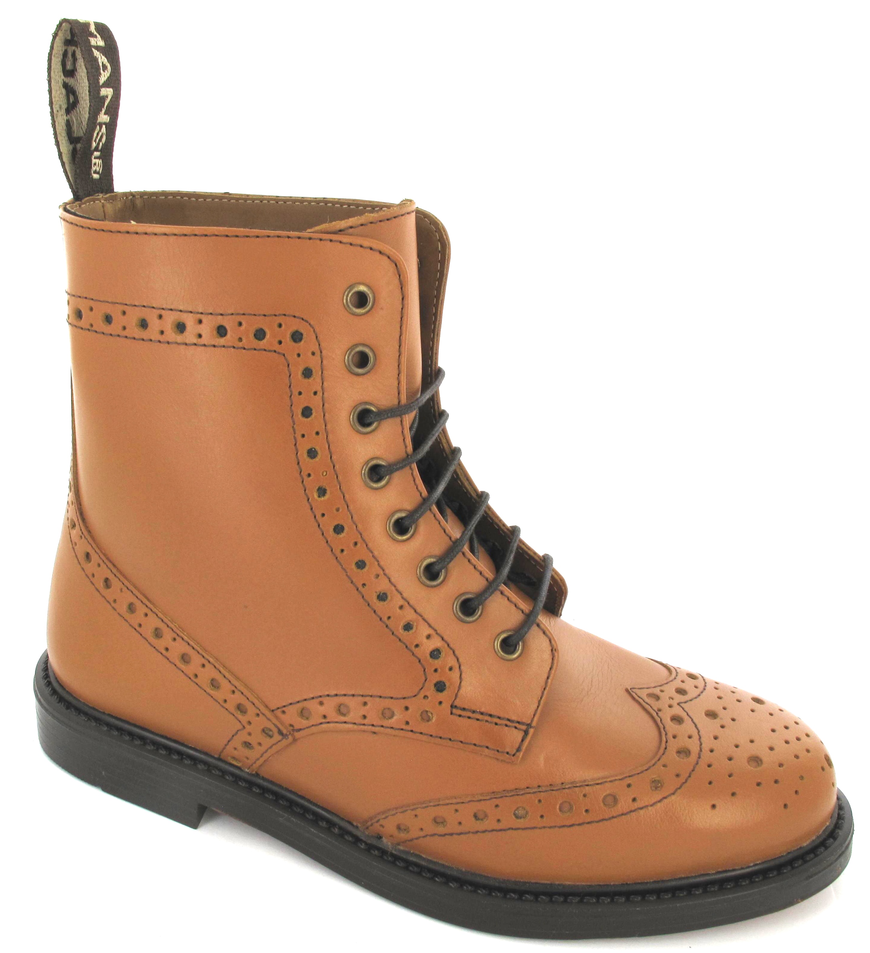 brogue boots leather